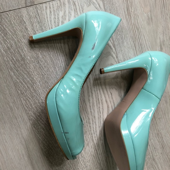 GINO ROSSI Leather Peep-toe Platform Pumps Heels - Picture 8 of 8